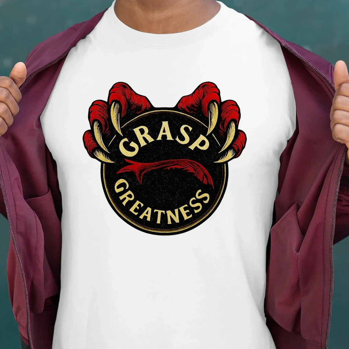 Grasp Greatness Welsh Dragon T-Shirt – Heritage Graphic Tee - Celtic Wolfwear