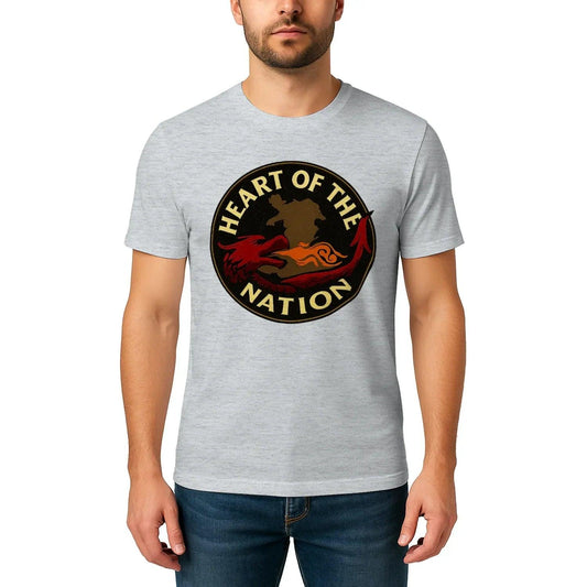Heart of the Nation Welsh Dragon T-Shirt – Badge Graphic - Celtic Wolfwear