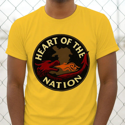 Heart of the Nation Welsh Dragon T-Shirt – Badge Graphic - Celtic Wolfwear