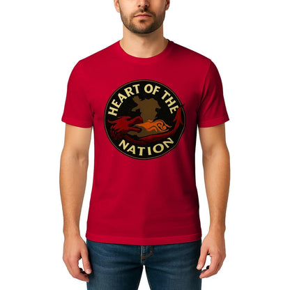 Heart of the Nation Welsh Dragon T-Shirt – Badge Graphic - Celtic Wolfwear