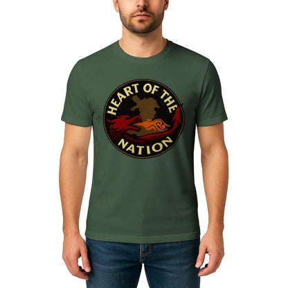 Heart of the Nation Welsh Dragon T-Shirt – Badge Graphic - Celtic Wolfwear