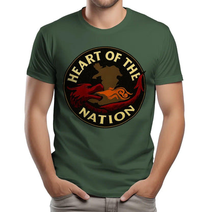 Heart of the Nation Welsh Dragon T-Shirt – Badge Graphic - Celtic Wolfwear