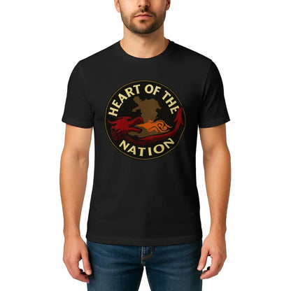 Heart of the Nation Welsh Dragon T-Shirt – Badge Graphic - Celtic Wolfwear