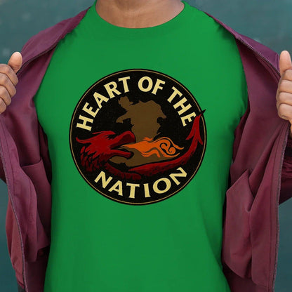 Heart of the Nation Welsh Dragon T-Shirt – Badge Graphic - Celtic Wolfwear