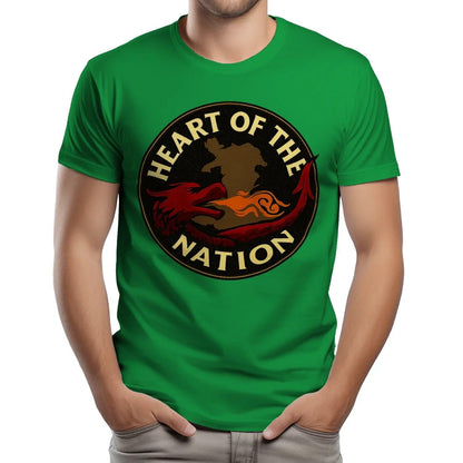 Heart of the Nation Welsh Dragon T-Shirt – Badge Graphic - Celtic Wolfwear