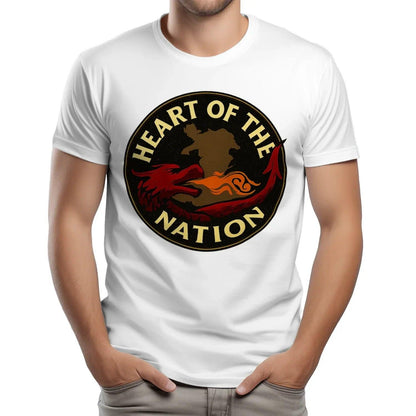Heart of the Nation Welsh Dragon T-Shirt – Badge Graphic - Celtic Wolfwear