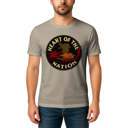 Heart of the Nation Welsh Dragon T-Shirt – Badge Graphic - Celtic Wolfwear