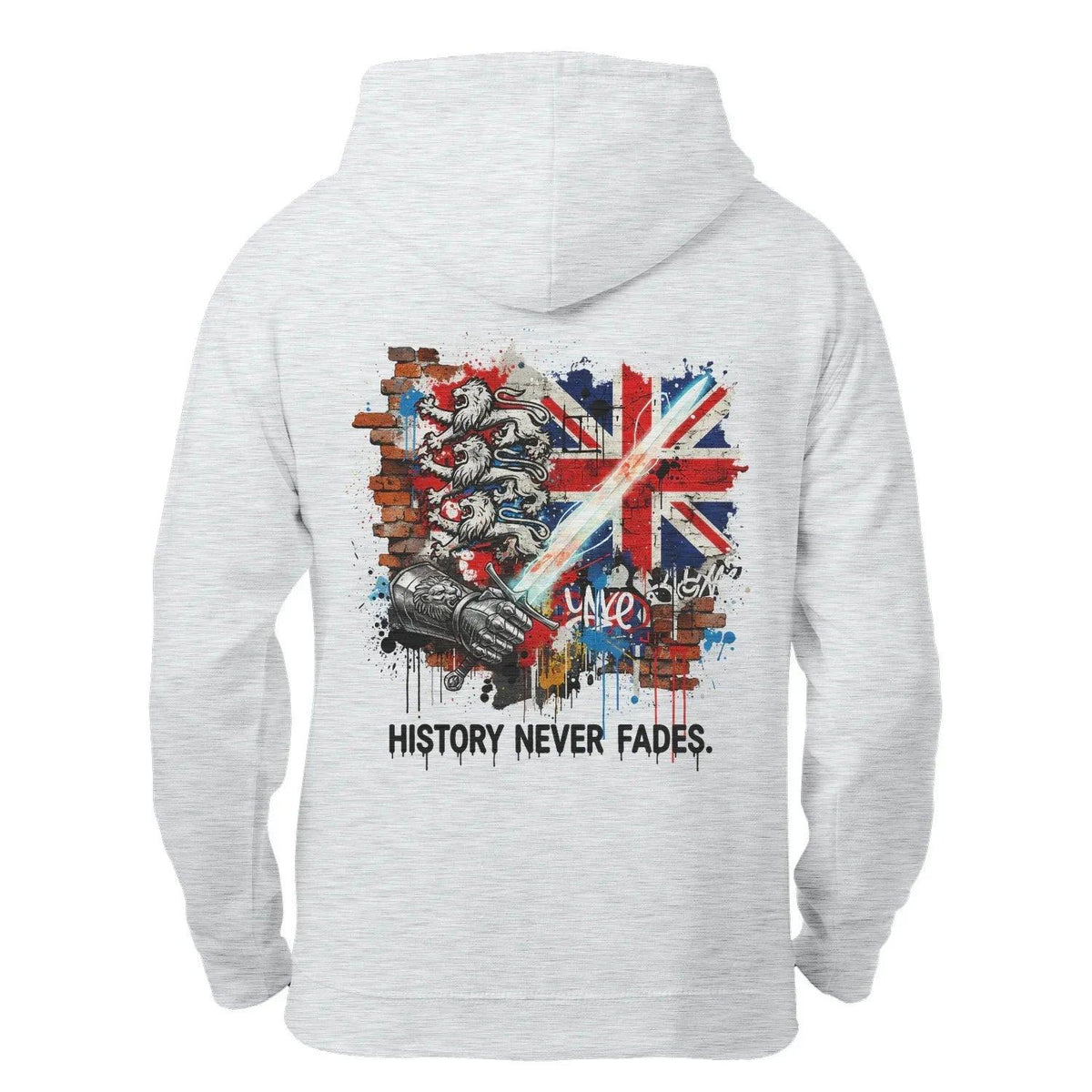 History Never Fades Union Jack Biker Zip Hoodie - Celtic Wolfwear