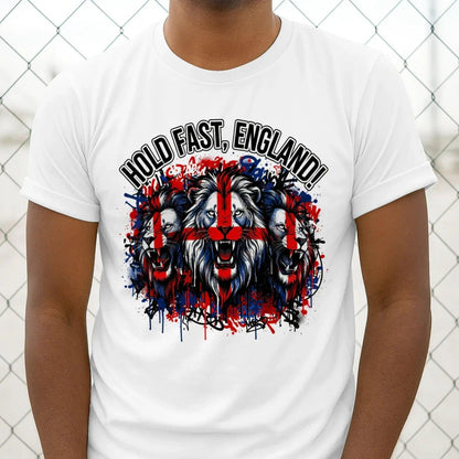 Hold Fast England Triple Lion T-Shirt – Street Graphic - Celtic Wolfwear