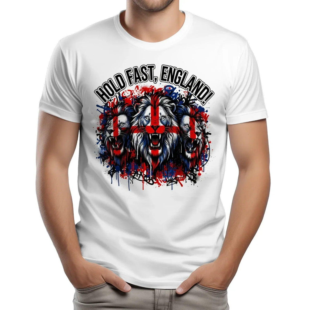 Hold Fast England Triple Lion T-Shirt – Street Graphic - Celtic Wolfwear