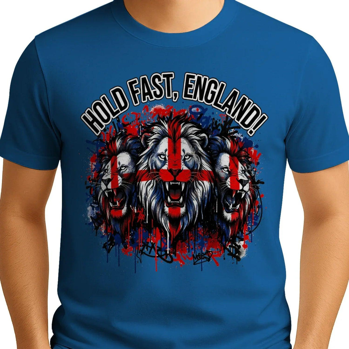Hold Fast England Triple Lion T-Shirt – Street Graphic - Celtic Wolfwear