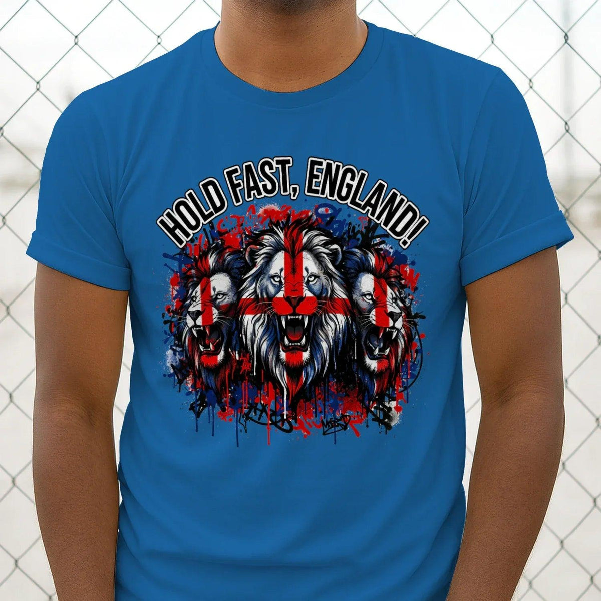Hold Fast England Triple Lion T-Shirt – Street Graphic - Celtic Wolfwear