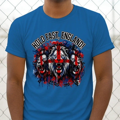 Hold Fast England Triple Lion T-Shirt – Street Graphic - Celtic Wolfwear