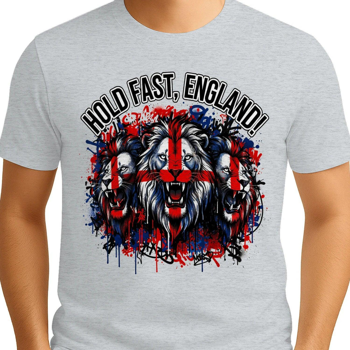 Hold Fast England Triple Lion T-Shirt – Street Graphic - Celtic Wolfwear