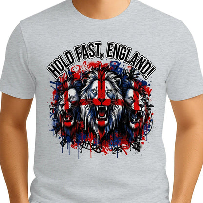 Hold Fast England Triple Lion T-Shirt – Street Graphic - Celtic Wolfwear