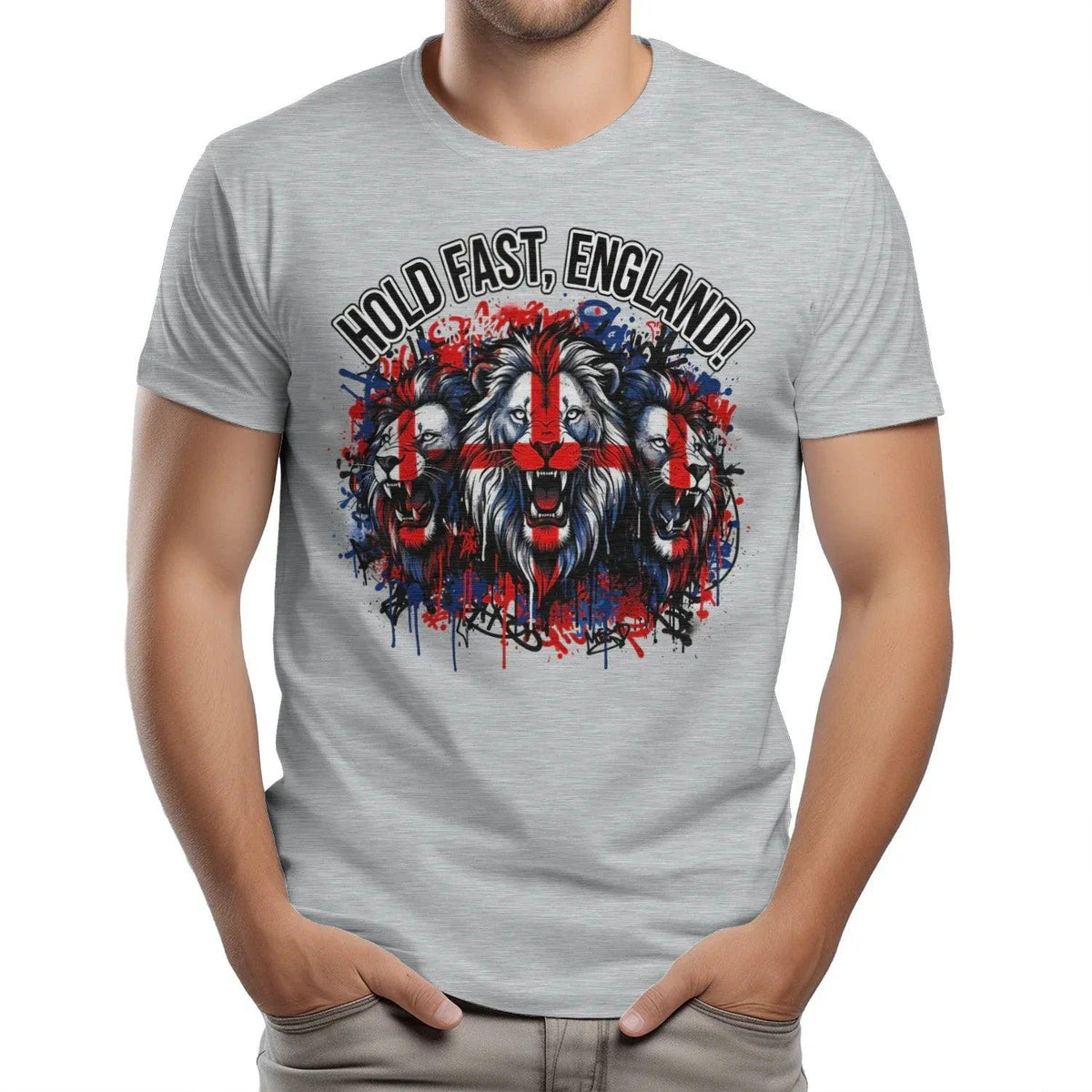 Hold Fast England Triple Lion T-Shirt – Street Graphic - Celtic Wolfwear