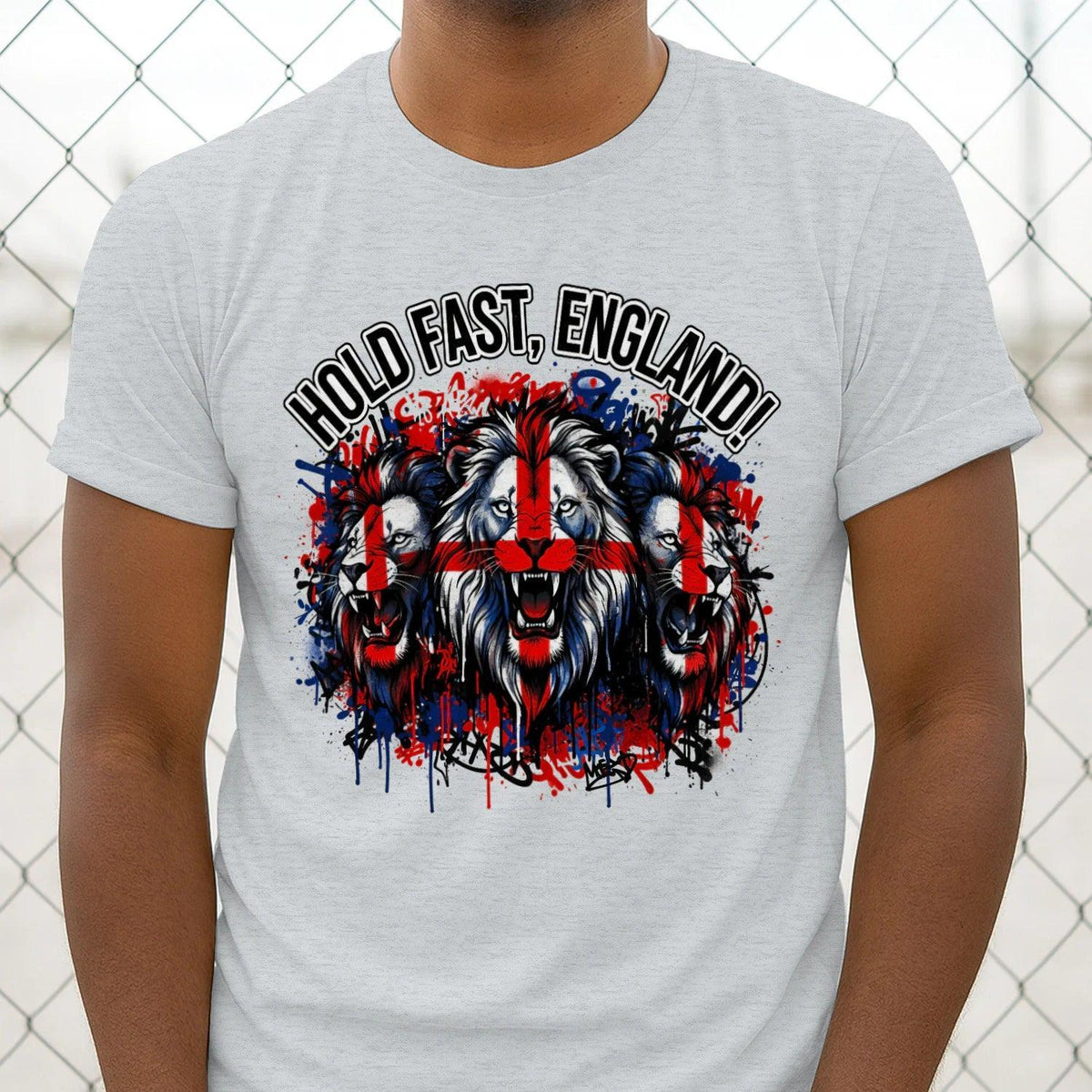 Hold Fast England Triple Lion T-Shirt – Street Graphic - Celtic Wolfwear