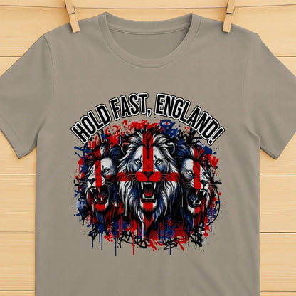 Hold Fast England Triple Lion T-Shirt – Street Graphic - Celtic Wolfwear
