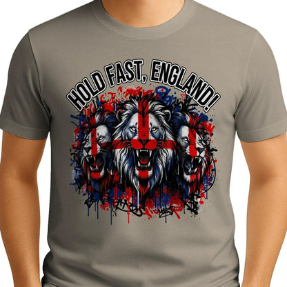 Hold Fast England Triple Lion T-Shirt – Street Graphic - Celtic Wolfwear