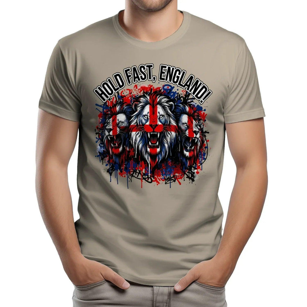 Hold Fast England Triple Lion T-Shirt – Street Graphic - Celtic Wolfwear