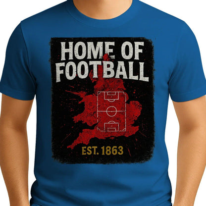 Home of Football 1863 England T-Shirt – Heritage Graphic Tee - Celtic Wolfwear