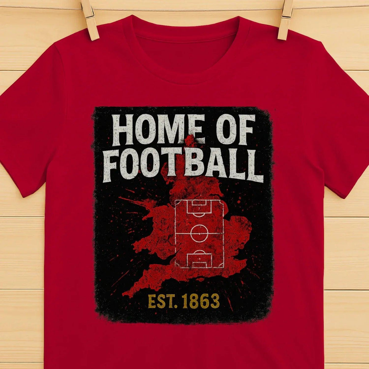 Home of Football 1863 England T-Shirt – Heritage Graphic Tee - Celtic Wolfwear