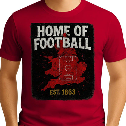 Home of Football 1863 England T-Shirt – Heritage Graphic Tee - Celtic Wolfwear