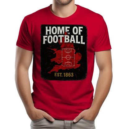 Home of Football 1863 England T-Shirt – Heritage Graphic Tee - Celtic Wolfwear