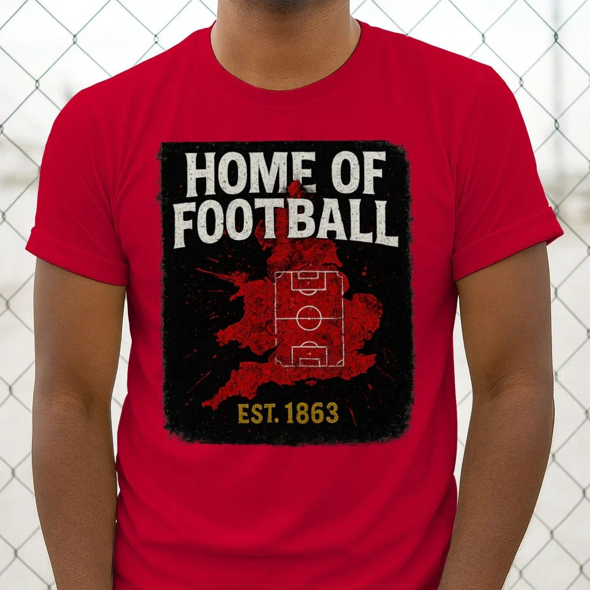 Home of Football 1863 England T-Shirt – Heritage Graphic Tee - Celtic Wolfwear
