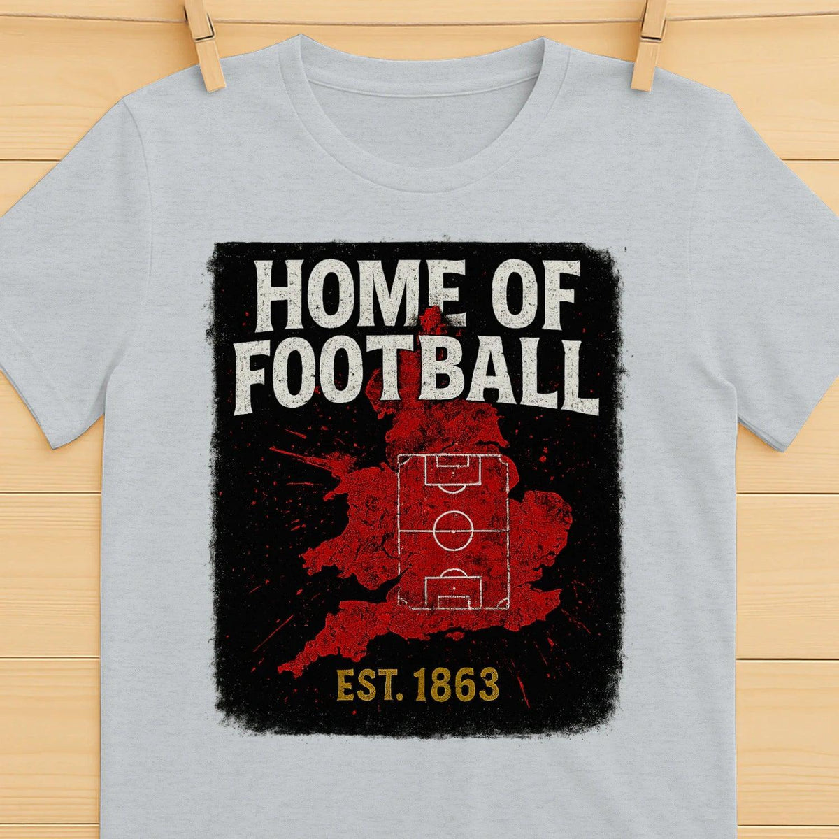 Home of Football 1863 England T-Shirt – Heritage Graphic Tee - Celtic Wolfwear