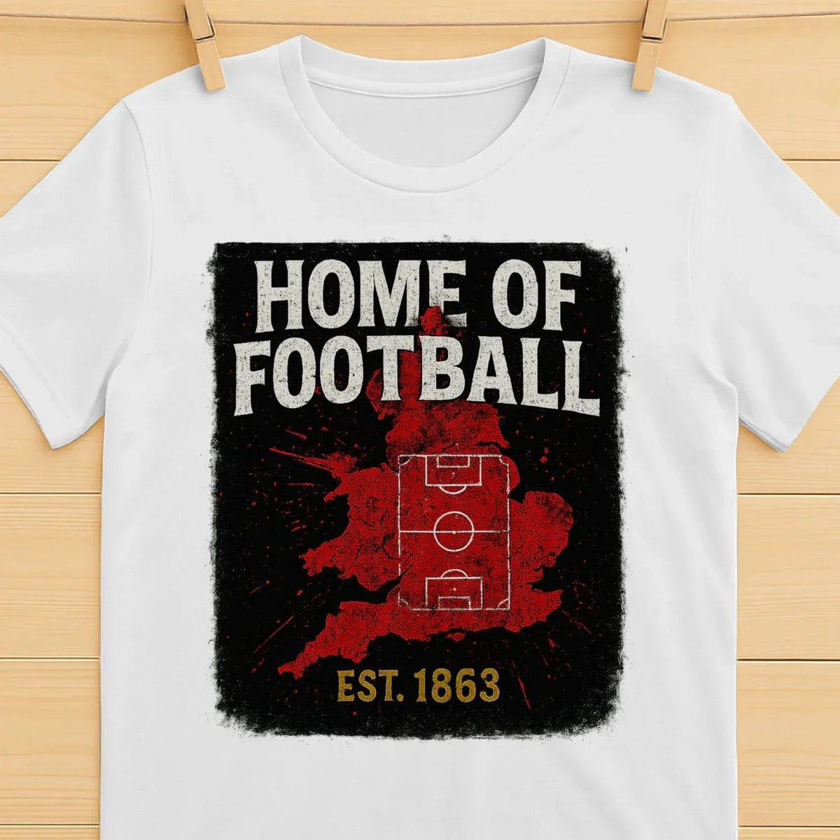 Home of Football 1863 England T-Shirt – Heritage Graphic Tee - Celtic Wolfwear