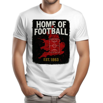 Home of Football 1863 England T-Shirt – Heritage Graphic Tee - Celtic Wolfwear