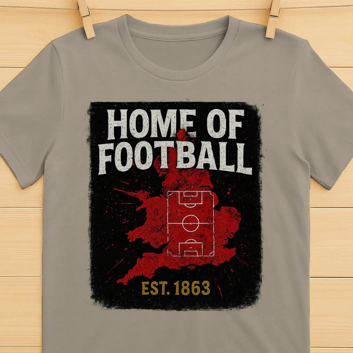 Home of Football 1863 England T-Shirt – Heritage Graphic Tee - Celtic Wolfwear