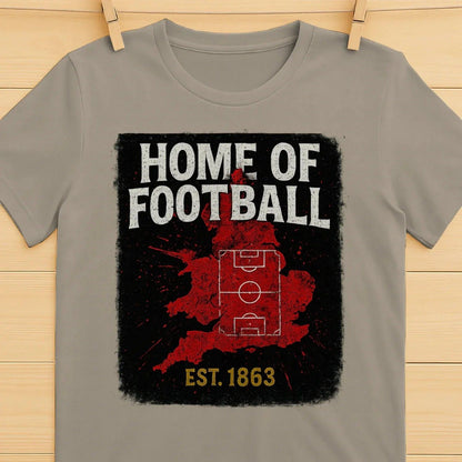 Home of Football 1863 England T-Shirt – Heritage Graphic Tee - Celtic Wolfwear