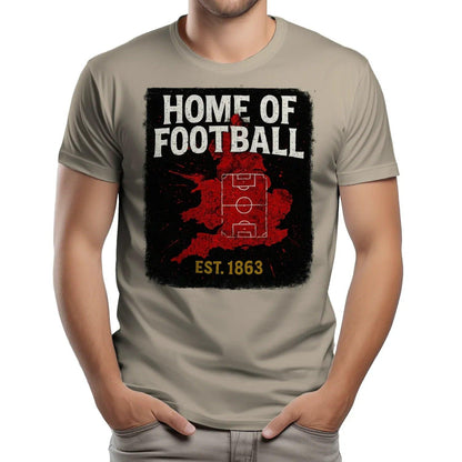 Home of Football 1863 England T-Shirt – Heritage Graphic Tee - Celtic Wolfwear