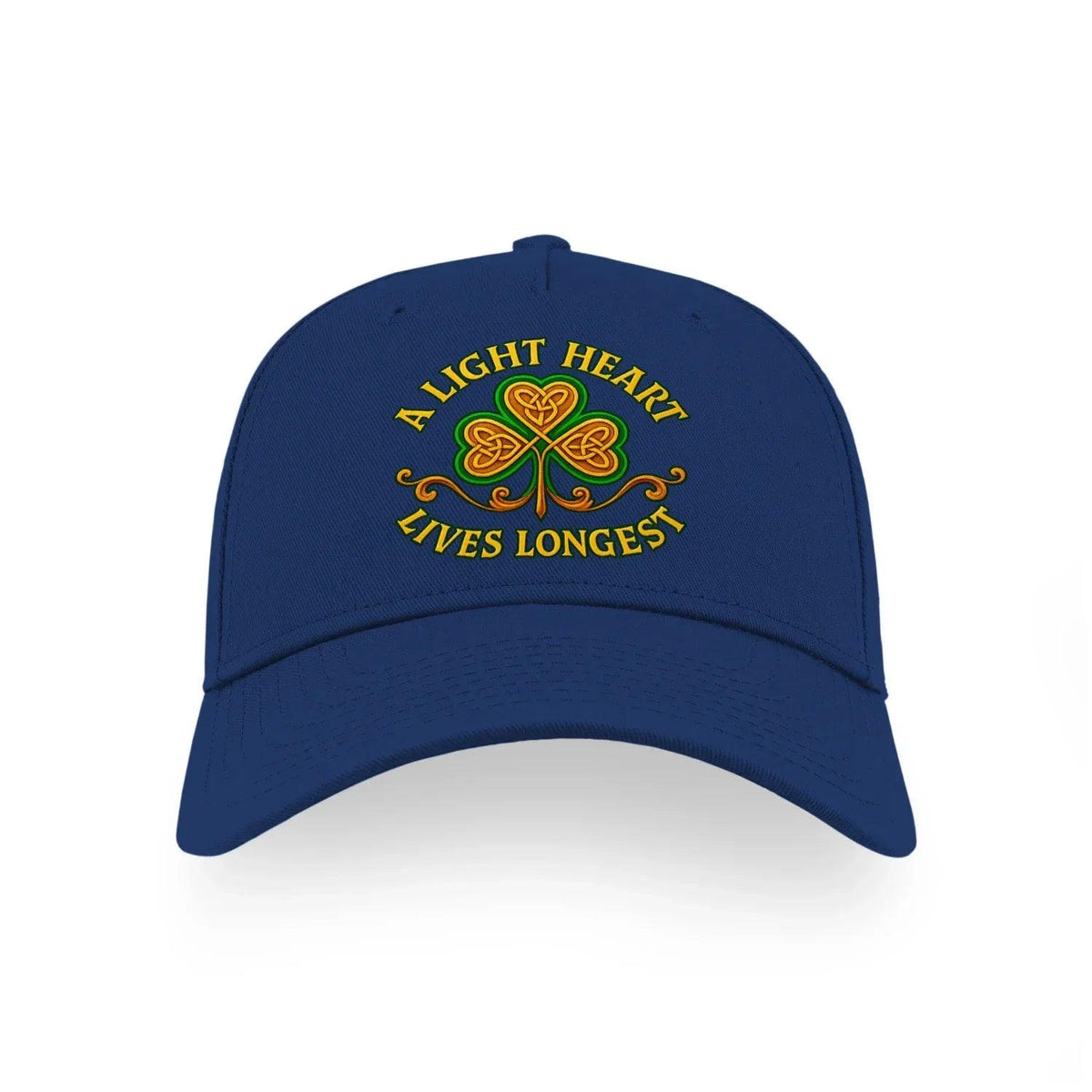 Irish 5-Panel Cap - A Light Heart Lives Longest One Size - Celtic Wolfwear