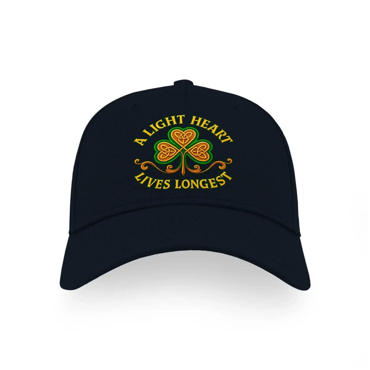 Irish 5-Panel Cap - A Light Heart Lives Longest One Size - Celtic Wolfwear