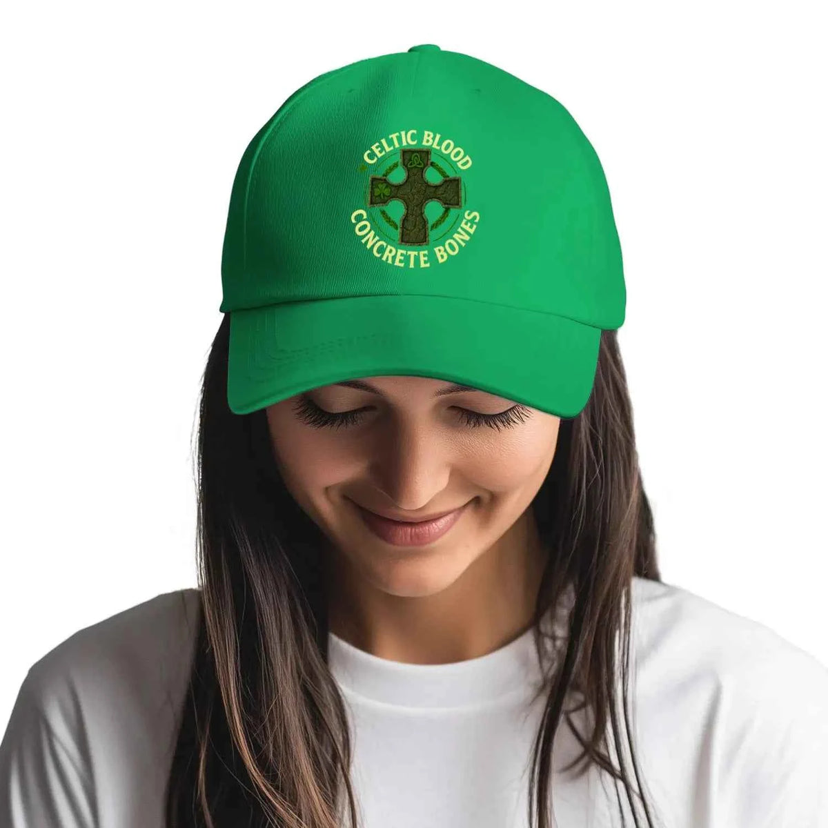 Irish 5-Panel Cap - Blood Concrete Bones Adjustable Fit - Celtic Wolfwear