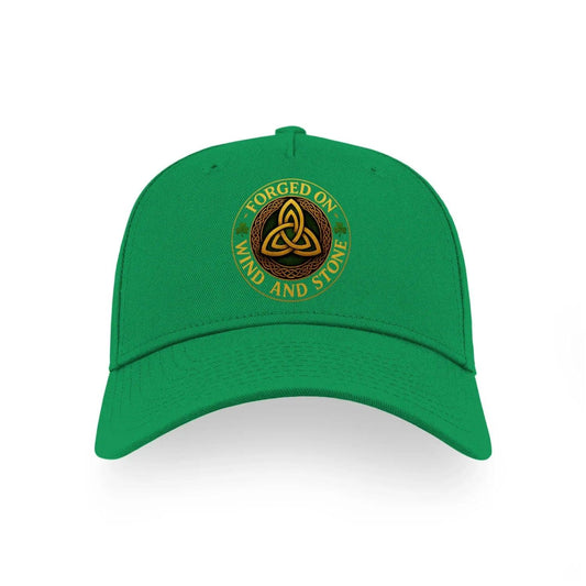 Irish 5-Panel Cap - Forged on Wind and Stone Adjustable - Celtic Wolfwear