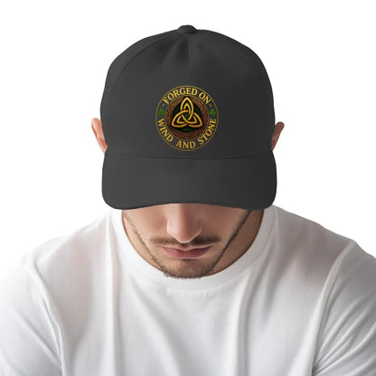 Irish 5-Panel Cap - Forged on Wind and Stone Adjustable - Celtic Wolfwear