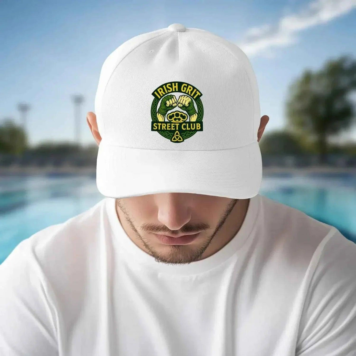 Irish 5-Panel Cap - Grit Street Club, Matchday Headwear - Celtic Wolfwear