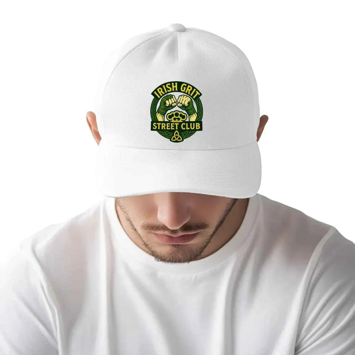 Irish 5-Panel Cap - Grit Street Club, Matchday Headwear - Celtic Wolfwear