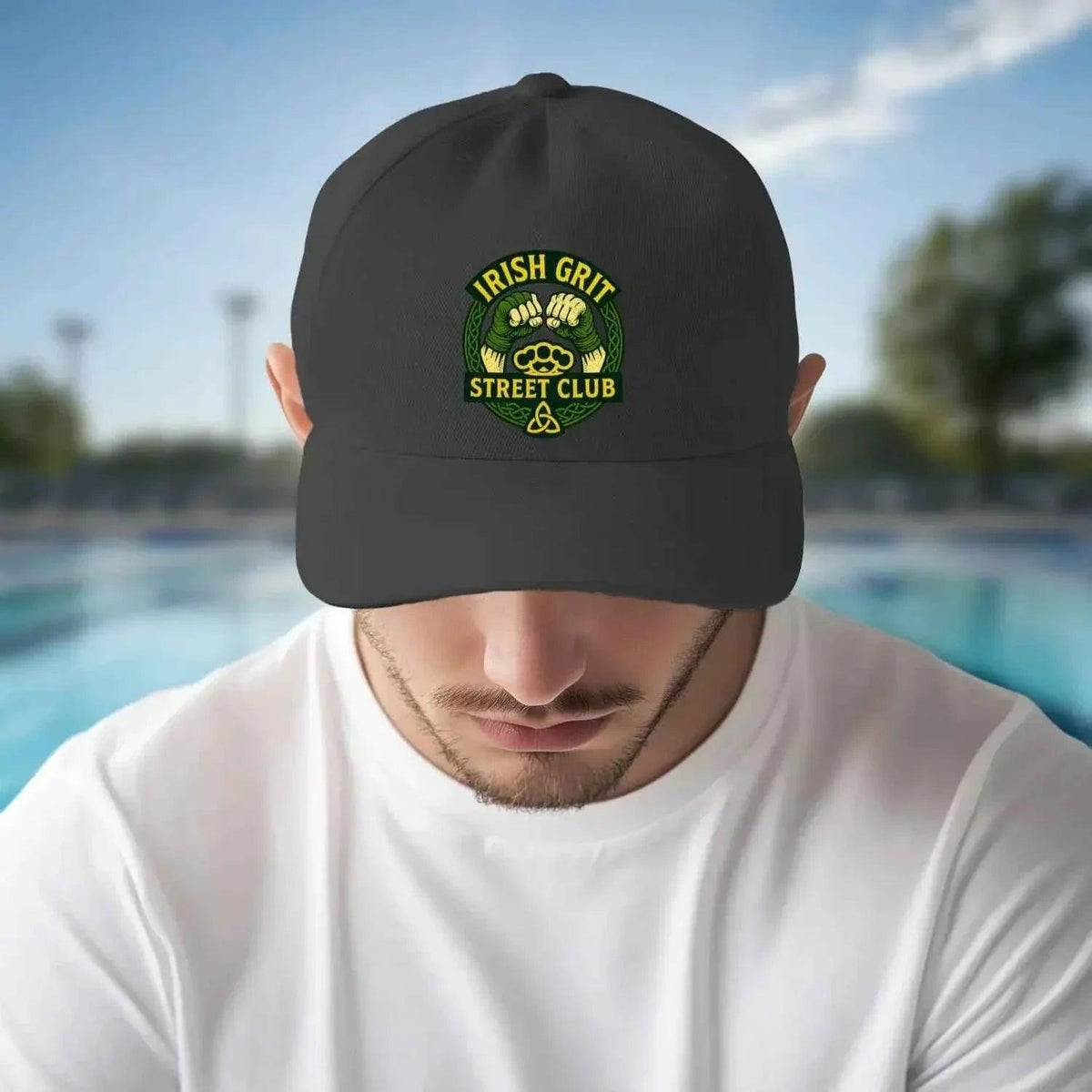 Irish 5-Panel Cap - Grit Street Club, Matchday Headwear - Celtic Wolfwear