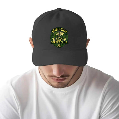 Irish 5-Panel Cap - Grit Street Club, Matchday Headwear - Celtic Wolfwear