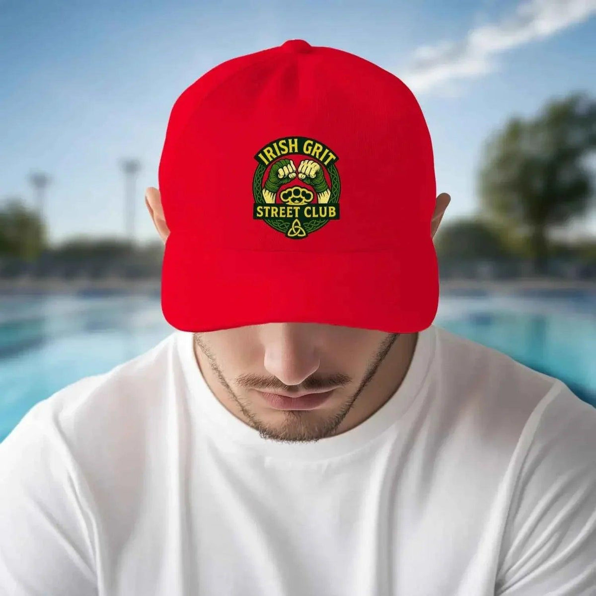Irish 5-Panel Cap - Grit Street Club, Matchday Headwear - Celtic Wolfwear