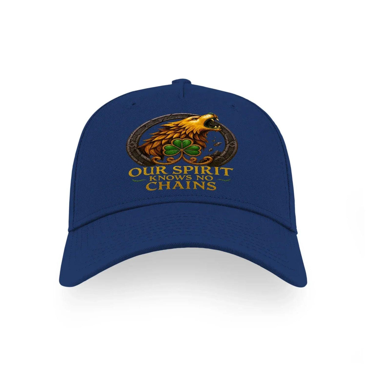 Irish 5-Panel Cap - Our Spirit Knows No Chains One Size - Celtic Wolfwear