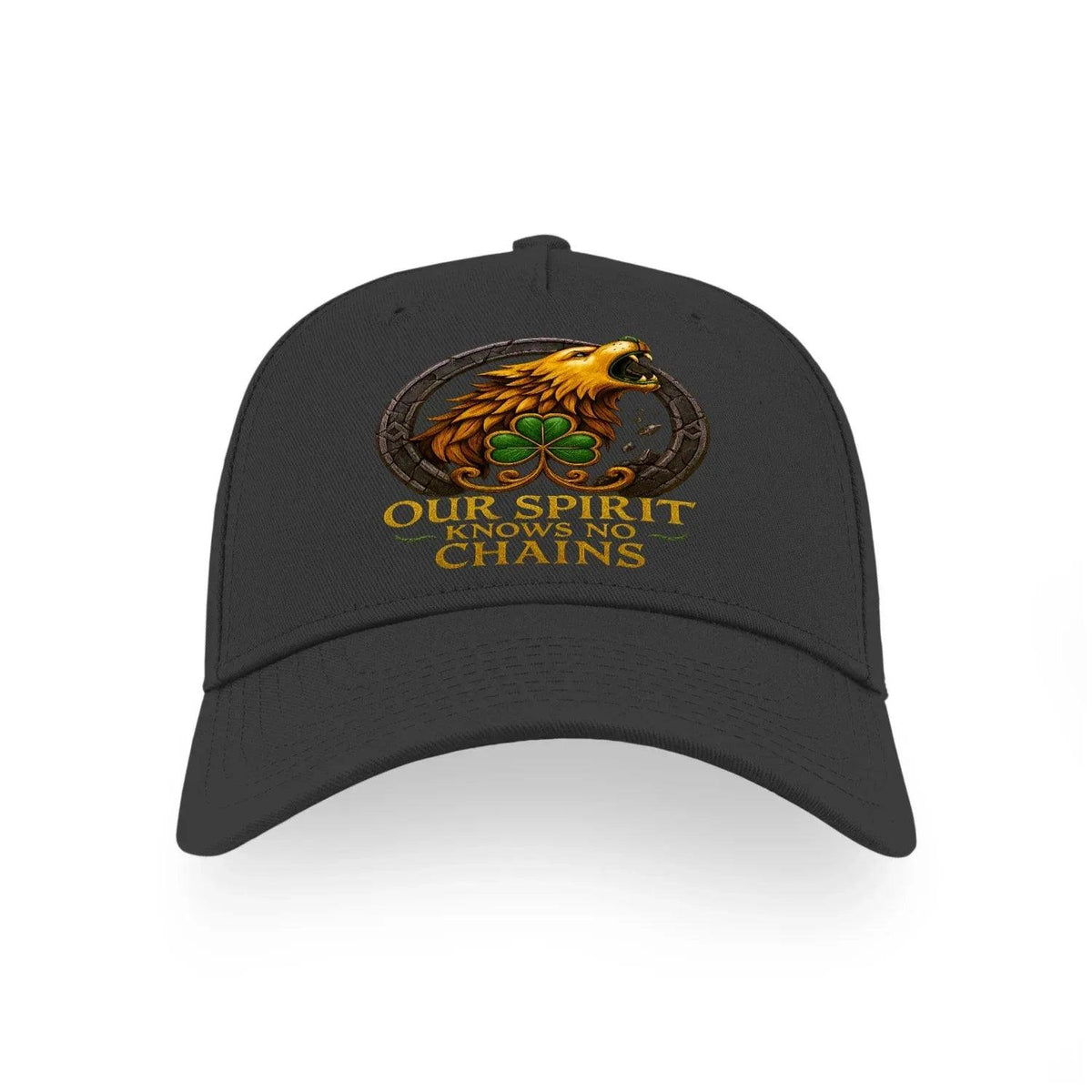 Irish 5-Panel Cap - Our Spirit Knows No Chains One Size - Celtic Wolfwear
