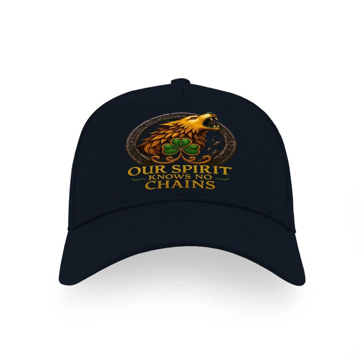 Irish 5-Panel Cap - Our Spirit Knows No Chains One Size - Celtic Wolfwear