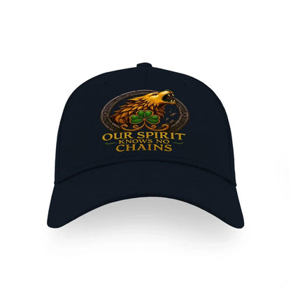 Irish 5-Panel Cap - Our Spirit Knows No Chains One Size - Celtic Wolfwear