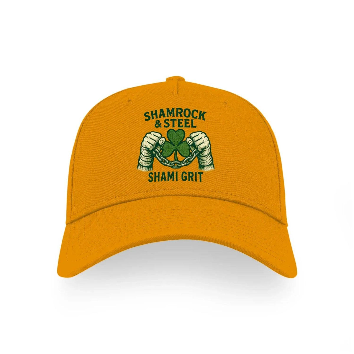 Irish 5-Panel Cap - Shamrock Steel Sports Shami Grit Buckle - Celtic Wolfwear